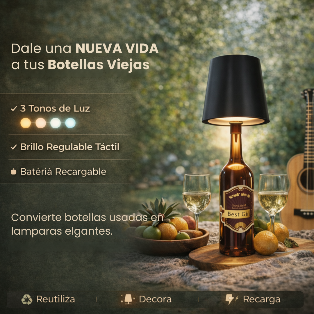 Lampara con Estilo para Reciclar tus Botellas